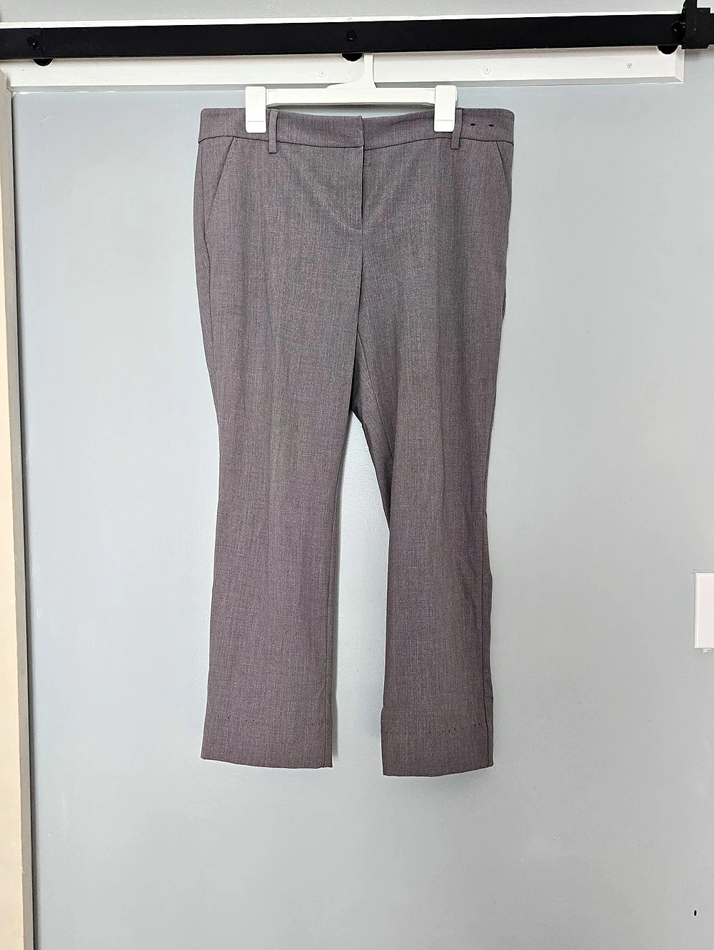 New York & Company Straight Leg Pants in Grey Size 12